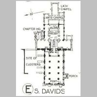 St. David's Cathedral, plan, Banister Fletcher, Wikipedia.jpg
